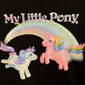 H&M Divided My Little Pony Oversized Black Sweatshirt Size XS